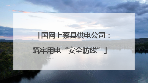 国网上蔡县供电公司：筑牢用电“安全防线”