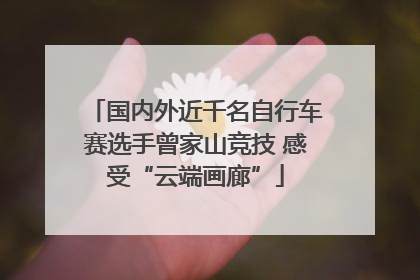 国内外近千名自行车赛选手曾家山竞技 感受“云端画廊”