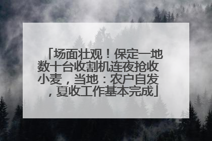 场面壮观！保定一地数十台收割机连夜抢收小麦，当地：农户自发，夏收工作基本完成