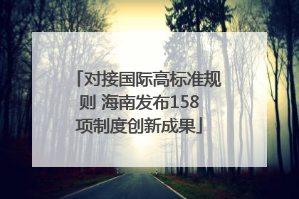 对接国际高标准规则 海南发布158项制度创新成果