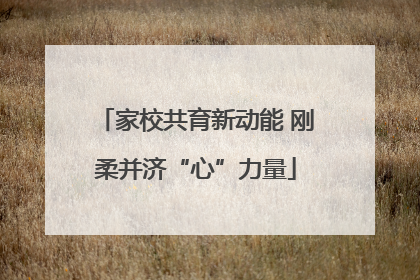家校共育新动能 刚柔并济“心”力量