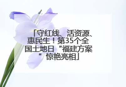 守红线、活资源、惠民生！第35个全国土地日“福建方案”惊艳亮相