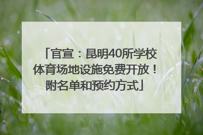 官宣：昆明40所学校体育场地设施免费开放！附名单和预约方式