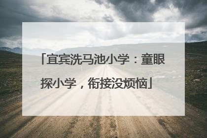 宜宾洗马池小学：童眼探小学，衔接没烦恼