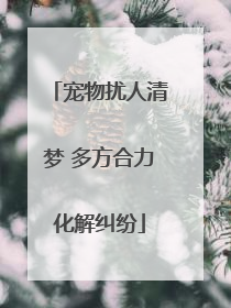 宠物扰人清梦 多方合力化解纠纷