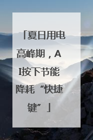夏日用电高峰期，AI按下节能降耗“快捷键”