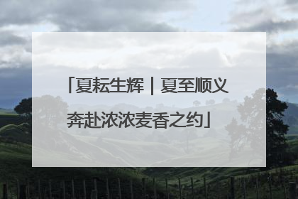 夏耘生辉｜夏至顺义奔赴浓浓麦香之约