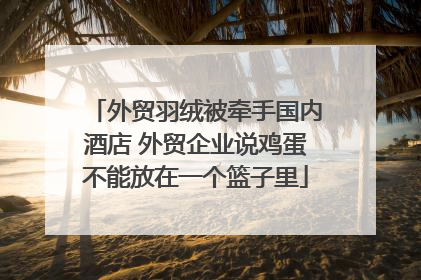 外贸羽绒被牵手国内酒店 外贸企业说鸡蛋不能放在一个篮子里