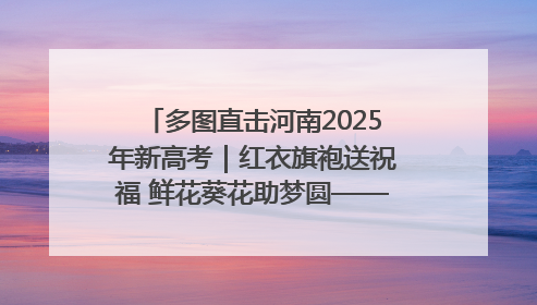 多图直击河南2025年新高考｜红衣旗袍送祝福 鲜花葵花助梦圆——尉氏县高考暖心送考