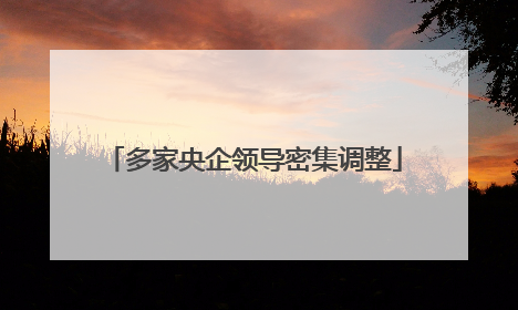 多家央企领导密集调整