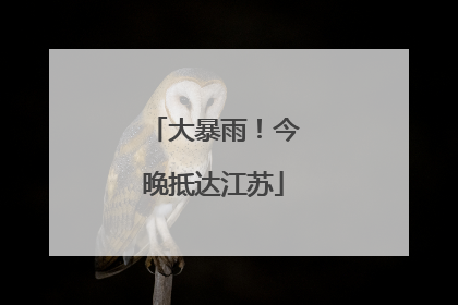 大暴雨！今晚抵达江苏