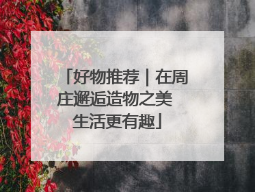 好物推荐｜在周庄邂逅造物之美 生活更有趣