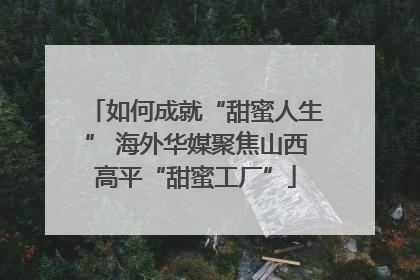 如何成就“甜蜜人生” 海外华媒聚焦山西高平“甜蜜工厂”