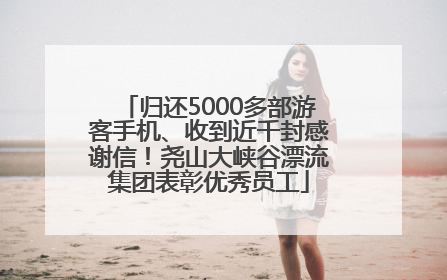 归还5000多部游客手机、收到近千封感谢信！尧山大峡谷漂流集团表彰优秀员工