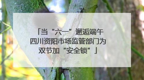 当“六一”邂逅端午 四川资阳市场监管部门为双节加“安全锁”