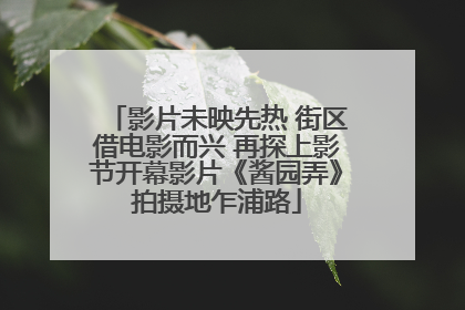 影片未映先热 街区借电影而兴 再探上影节开幕影片《酱园弄》拍摄地乍浦路
