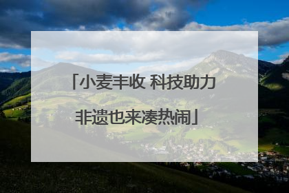 小麦丰收 科技助力 非遗也来凑热闹