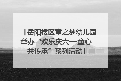 岳阳楼区童之梦幼儿园举办“欢乐庆六一·童心共传承”系列活动