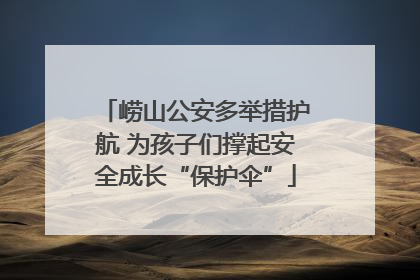 崂山公安多举措护航 为孩子们撑起安全成长“保护伞”