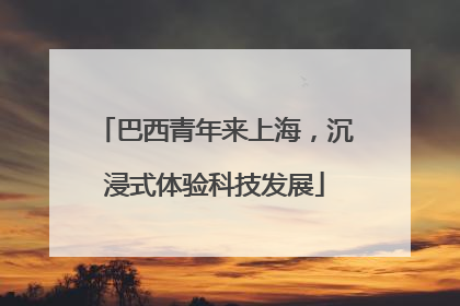 巴西青年来上海，沉浸式体验科技发展