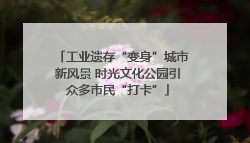 工业遗存“变身”城市新风景 时光文化公园引众多市民“打卡”