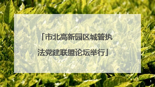 市北高新园区城管执法党建联盟论坛举行