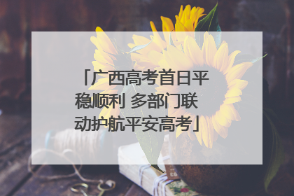 广西高考首日平稳顺利 多部门联动护航平安高考