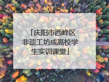 庆阳市西峰区 非遗工坊成高校学生实训课堂