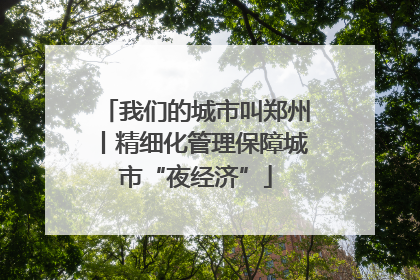 我们的城市叫郑州丨精细化管理保障城市“夜经济”