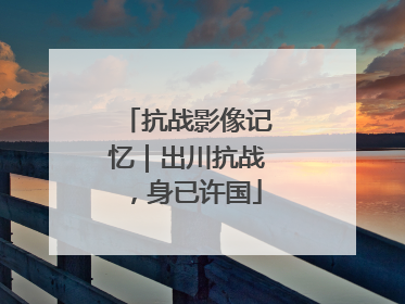 抗战影像记忆｜出川抗战，身已许国