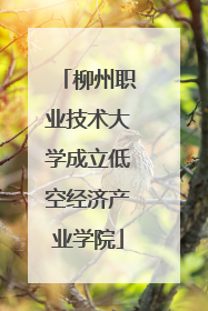 柳州职业技术大学成立低空经济产业学院
