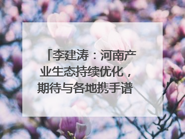 李建涛：河南产业生态持续优化，期待与各地携手谱写合作新篇章
