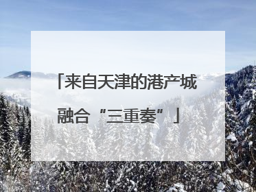 来自天津的港产城融合“三重奏”
