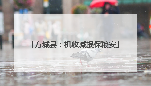 方城县：机收减损保粮安