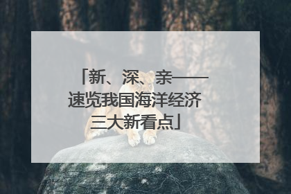 新、深、亲——速览我国海洋经济三大新看点