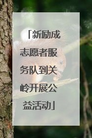 新励成志愿者服务队到关岭开展公益活动