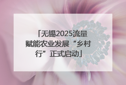 无锡2025流量赋能农业发展“乡村行”正式启动