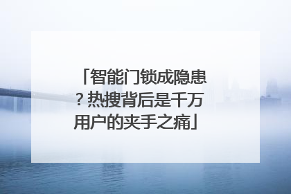 智能门锁成隐患？热搜背后是千万用户的夹手之痛
