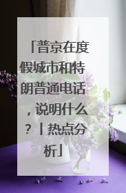 普京在度假城市和特朗普通电话，说明什么？丨热点分析