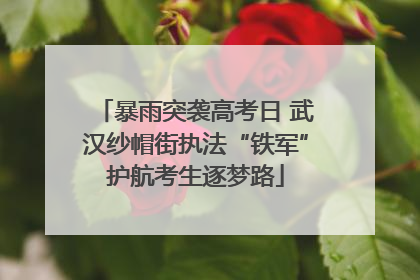 暴雨突袭高考日 武汉纱帽街执法“铁军”护航考生逐梦路