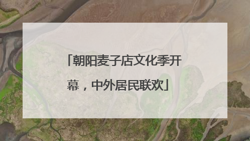 朝阳麦子店文化季开幕，中外居民联欢