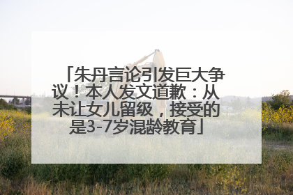 朱丹言论引发巨大争议！本人发文道歉：从未让女儿留级，接受的是3-7岁混龄教育