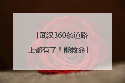 武汉360条道路上都有了！能救命