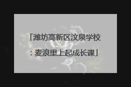 潍坊高新区汶泉学校：麦浪里上起成长课