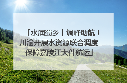 水润蜀乡丨调峰助航！川渝开展水资源联合调度保障嘉陵江大件航运