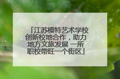 江苏模特艺术学校创新校地合作，助力地方文旅发展 一所职校带旺一个街区