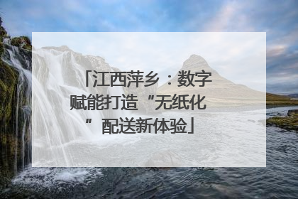 江西萍乡：数字赋能打造“无纸化”配送新体验