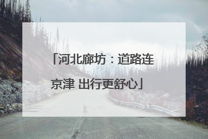 河北廊坊：道路连京津 出行更舒心
