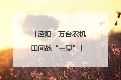 泾阳：万台农机田间战“三夏”