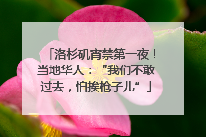 洛杉矶宵禁第一夜！当地华人：“我们不敢过去，怕挨枪子儿”